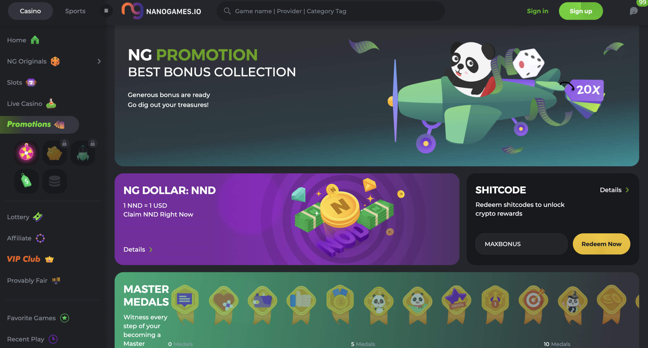 nanogames promo code