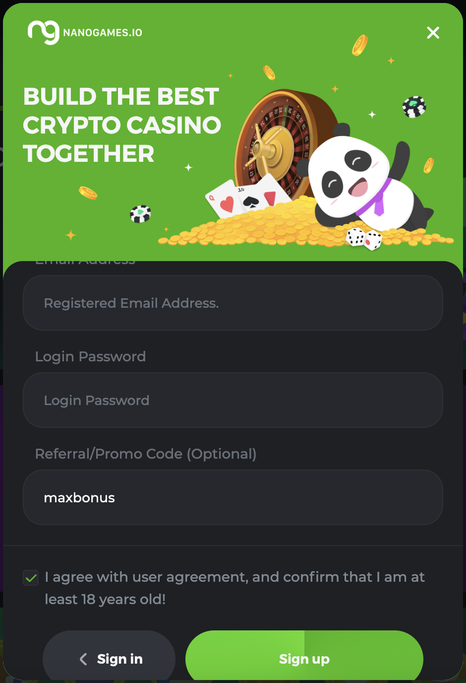 promocode maxbonus